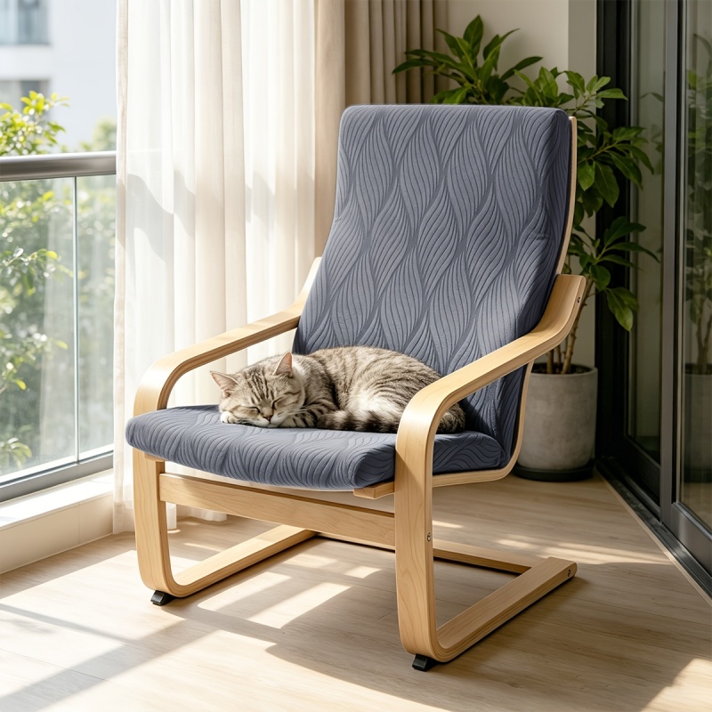 1Pc Wave Jacquard Poang Chair  – обзор и цена Visitor Chair Padded
