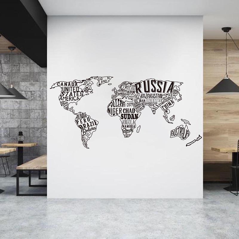 Large World Map Collage Wall S – обзор и цена Office Furniture World