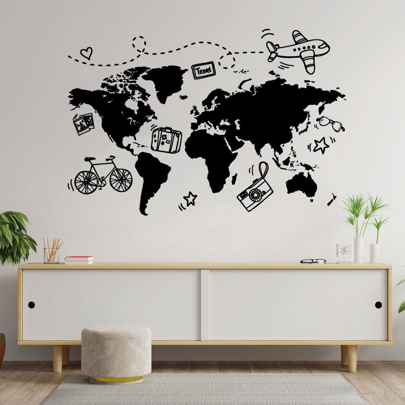 Go Travel World Map Wall Stick – обзор и цена Office Furniture World