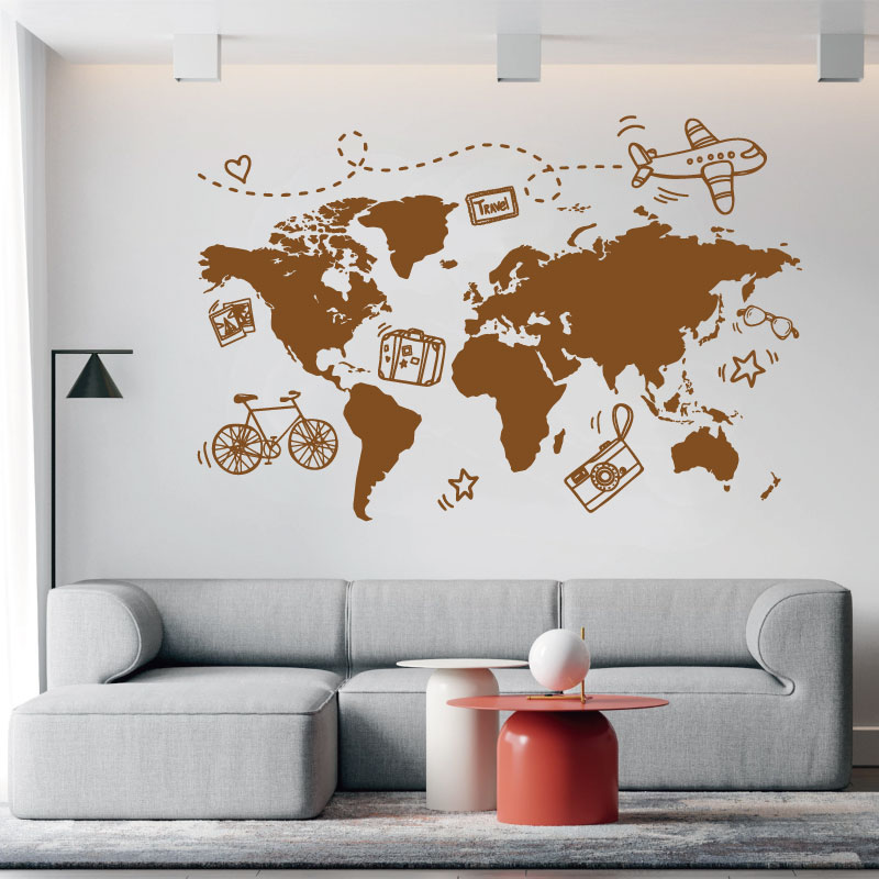 Go Travel World Map Wall Stick – обзор и цена Office Furniture World