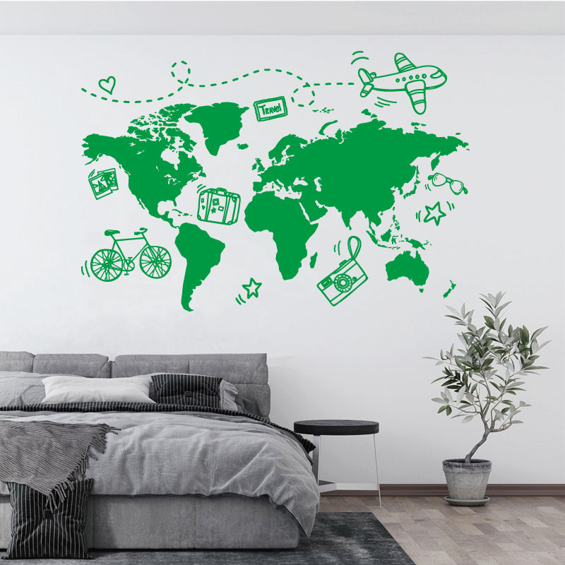 Go Travel World Map Wall Stick – обзор и цена Office Furniture World