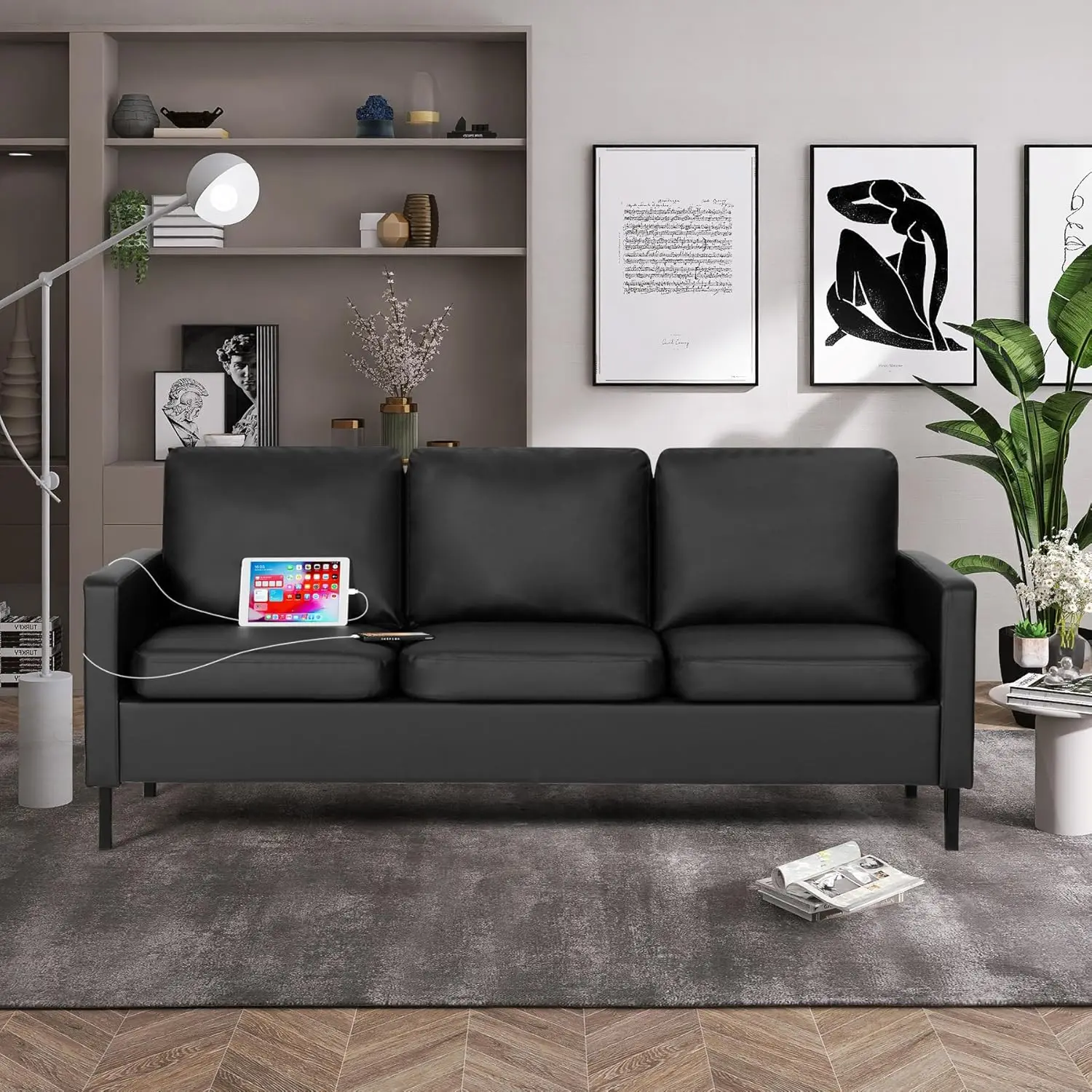 Modern Comfy Couch with  USB,  – обзор и цена Office Furniture Dimensions