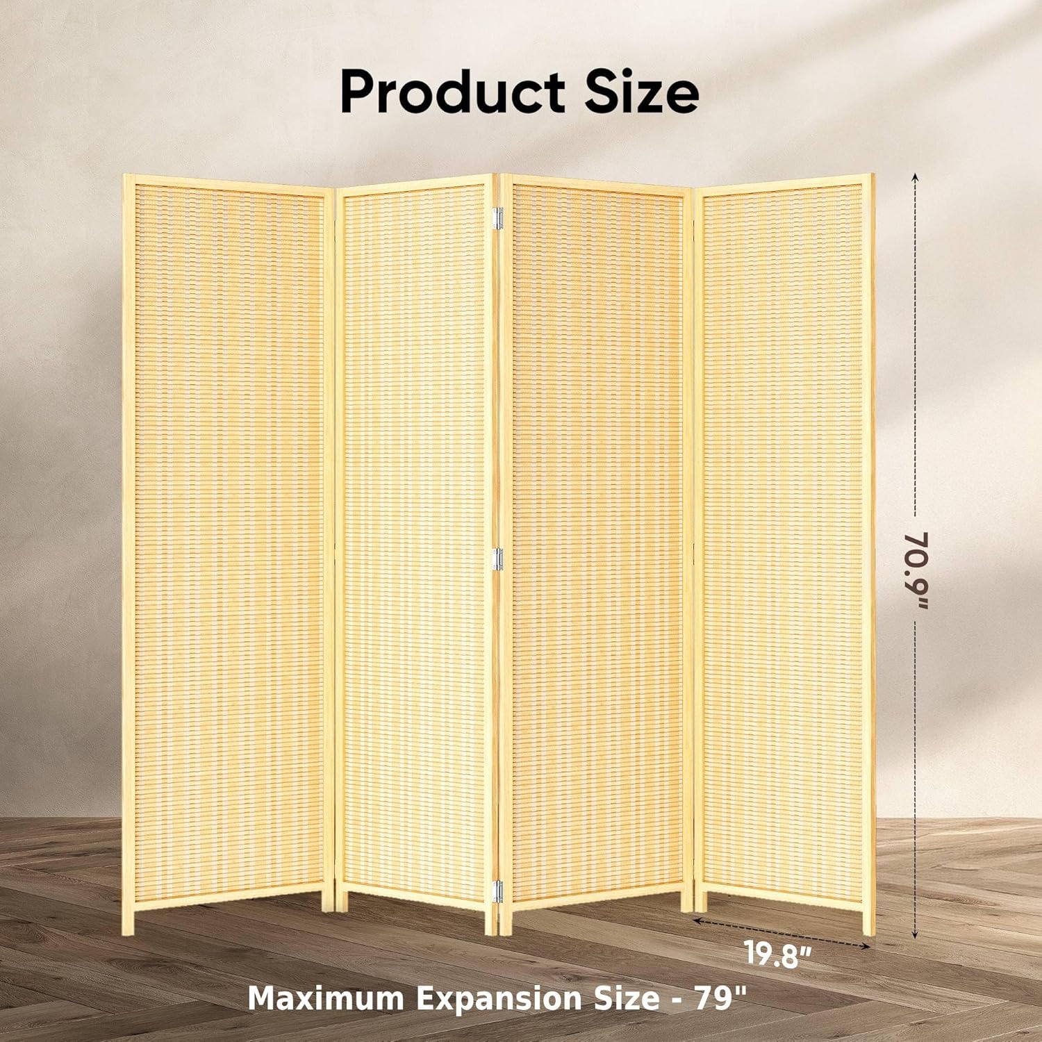 4 Panel Room Divider Screen, 6 – обзор и цена Room Divider Bamboo