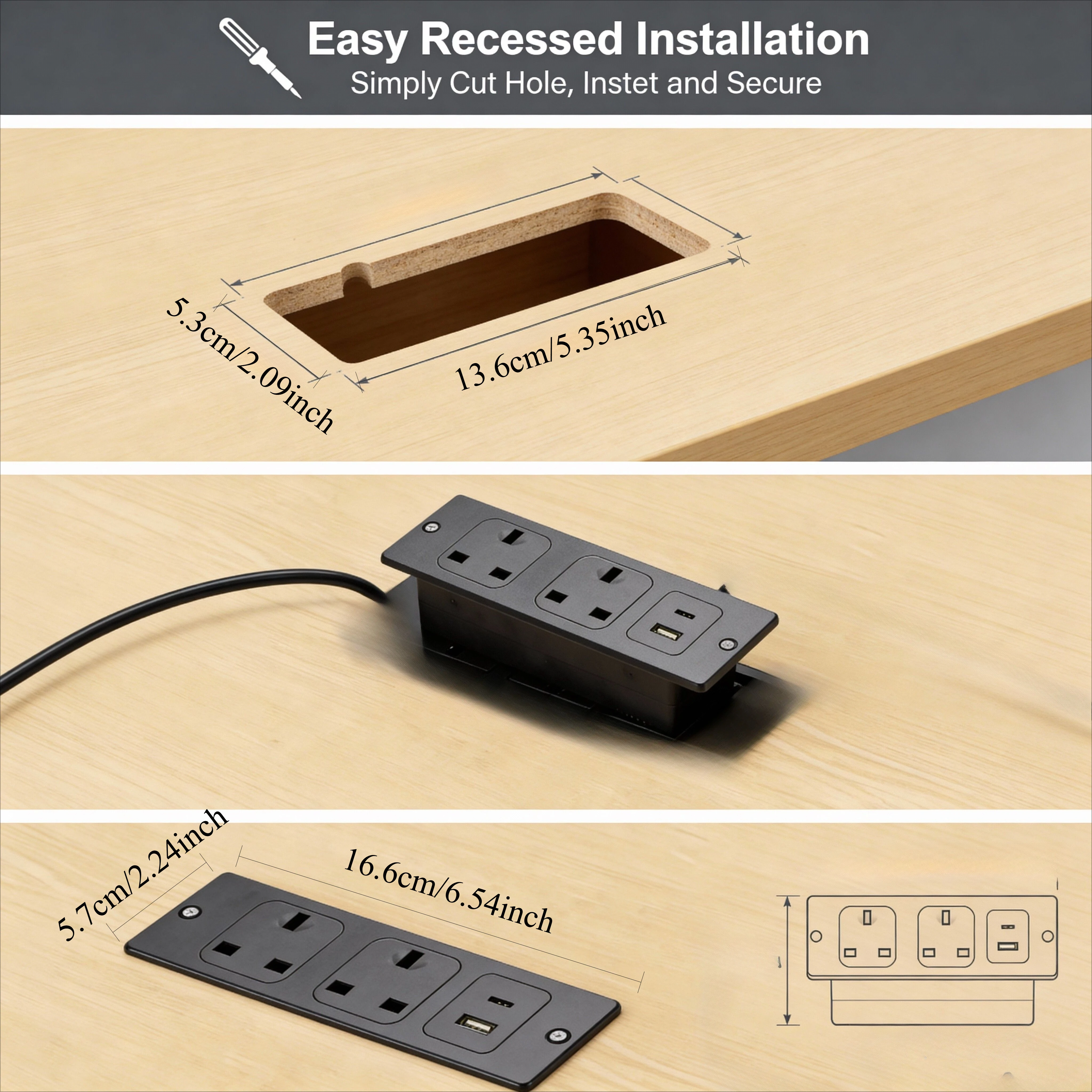 UK Embedded Table Hidden Socke – обзор и цена Office Furniture Uk