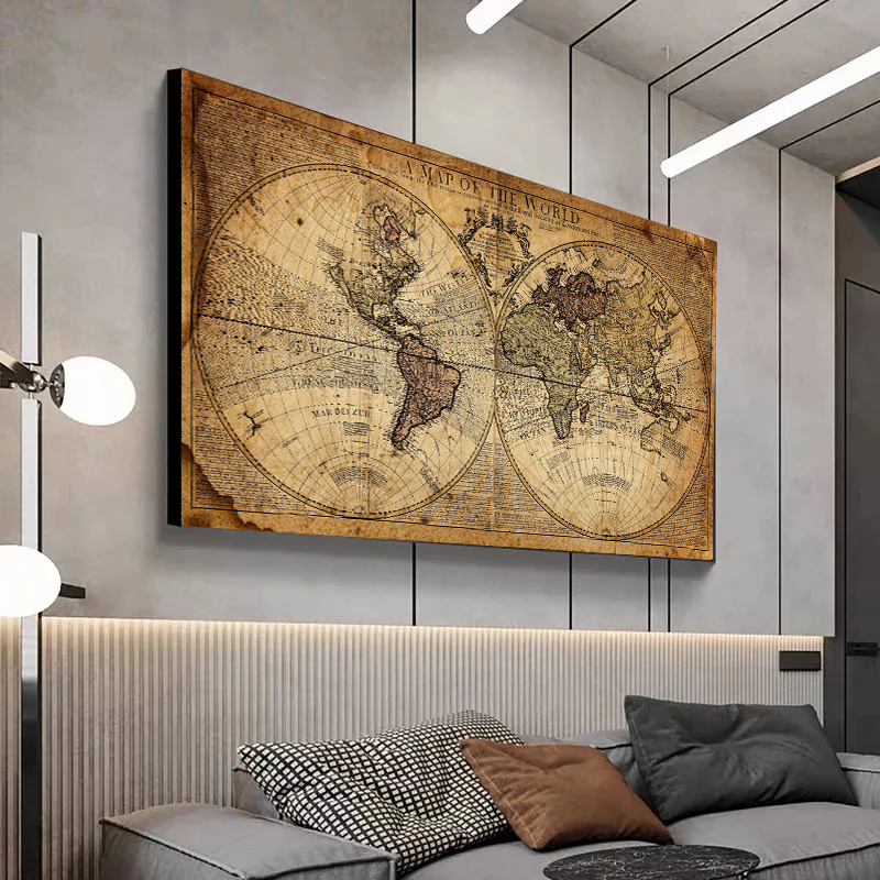 Map Of The World Retro Old Pic – обзор и цена Office Furniture World