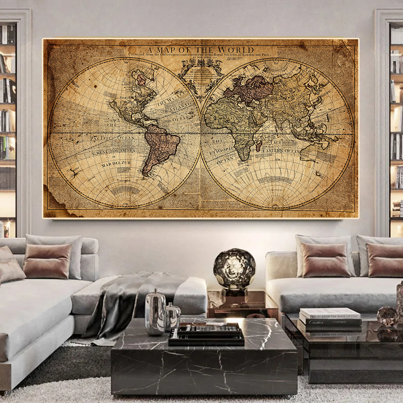 Map Of The World Retro Old Pic – обзор и цена Office Furniture World