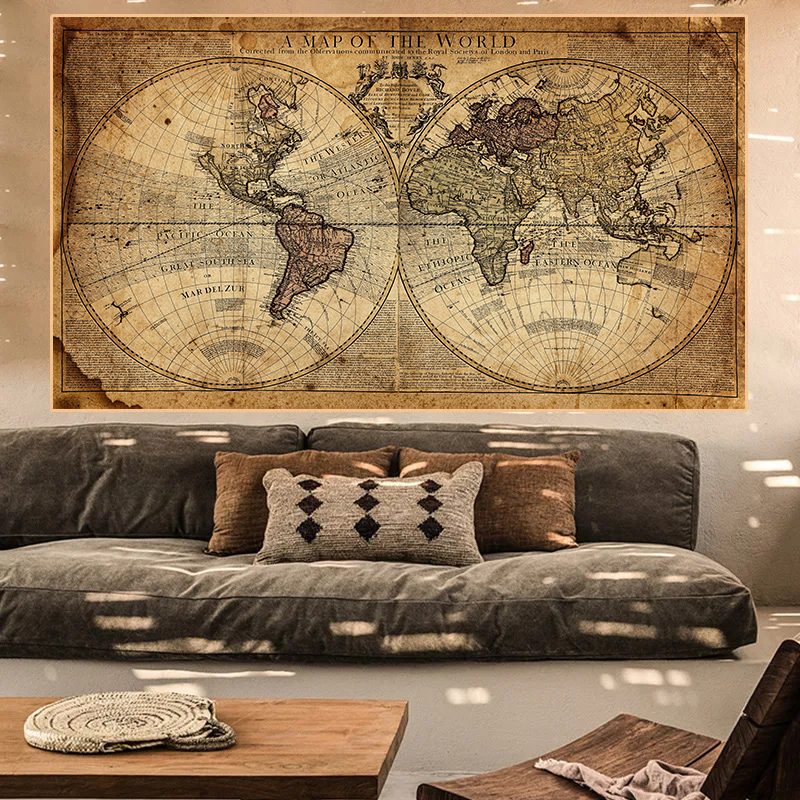 Map Of The World Retro Old Pic – обзор и цена Office Furniture World