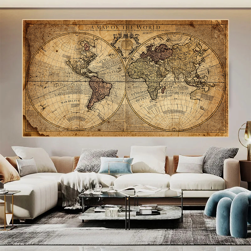 Map Of The World Retro Old Pic – обзор и цена Office Furniture World