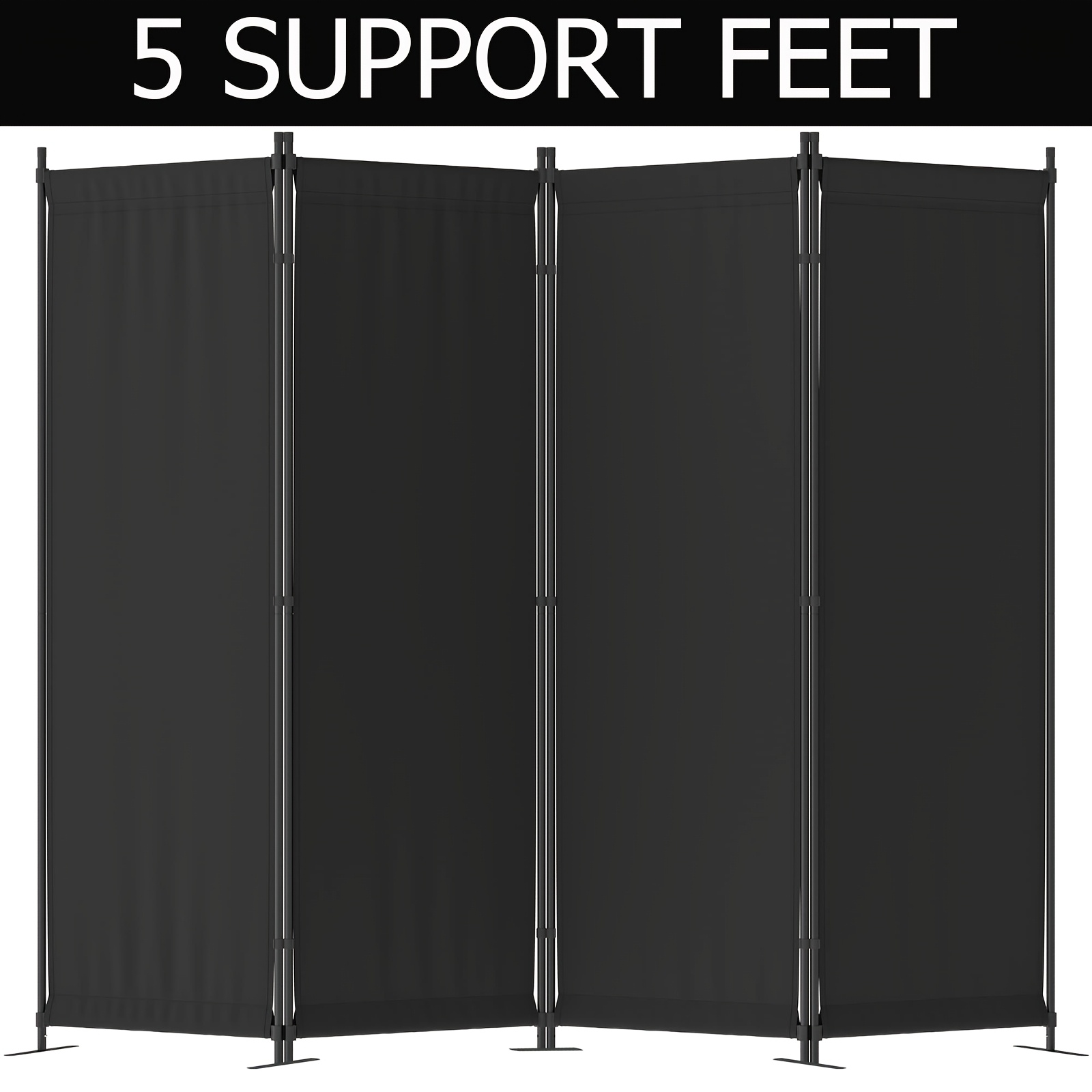 4-Panel Modern Black Privacy S – обзор и цена Room Divider Bamboo