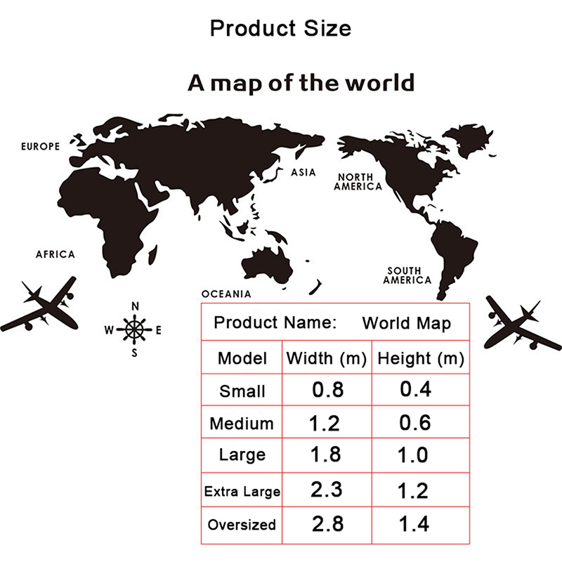 World Map Wall Stickers 3D Acr – обзор и цена Office Furniture World