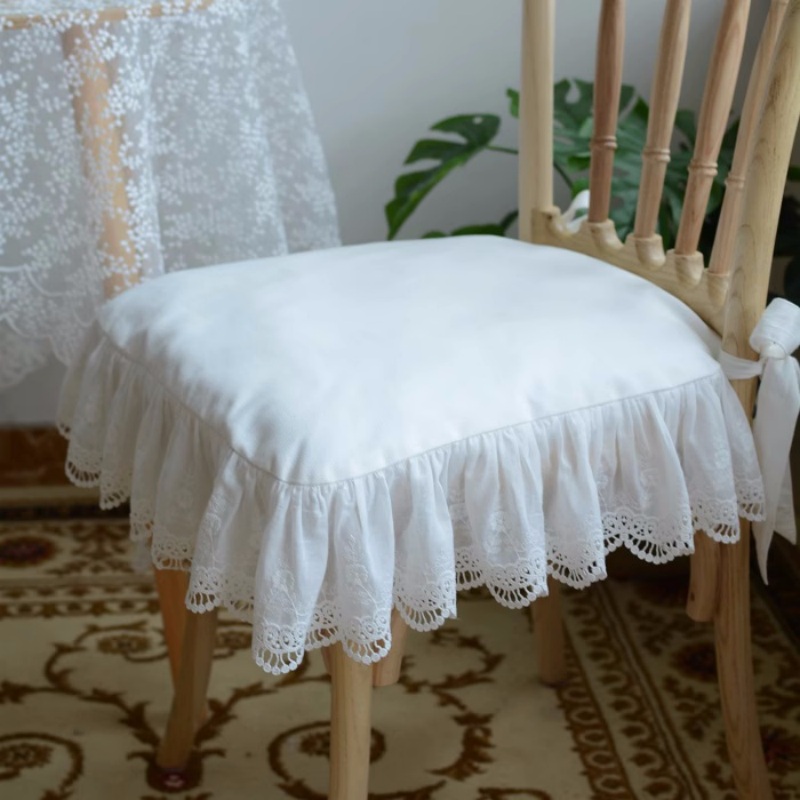 European Style White Lace Embr – обзор и цена Visitor Chair Padded