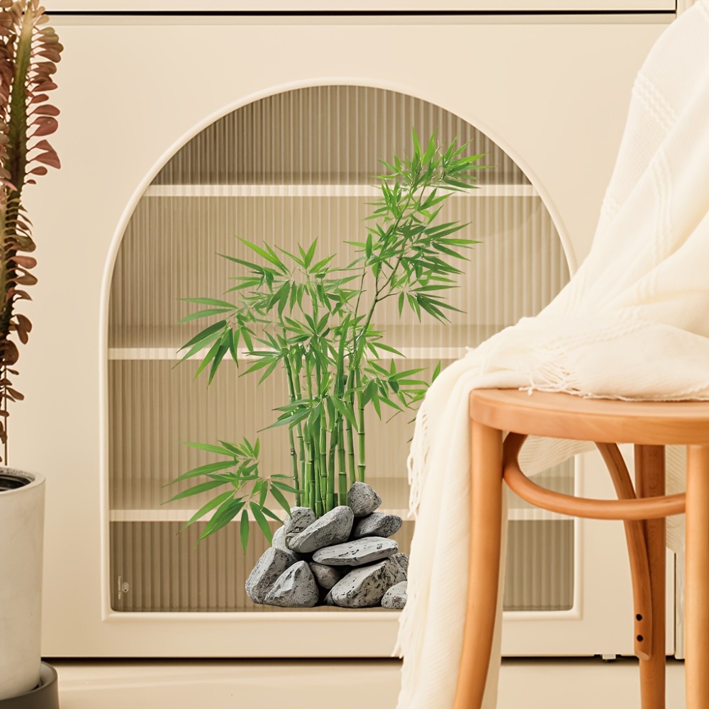 Watercolor Green Bamboo Leaf P – обзор и цена Room Divider Bamboo