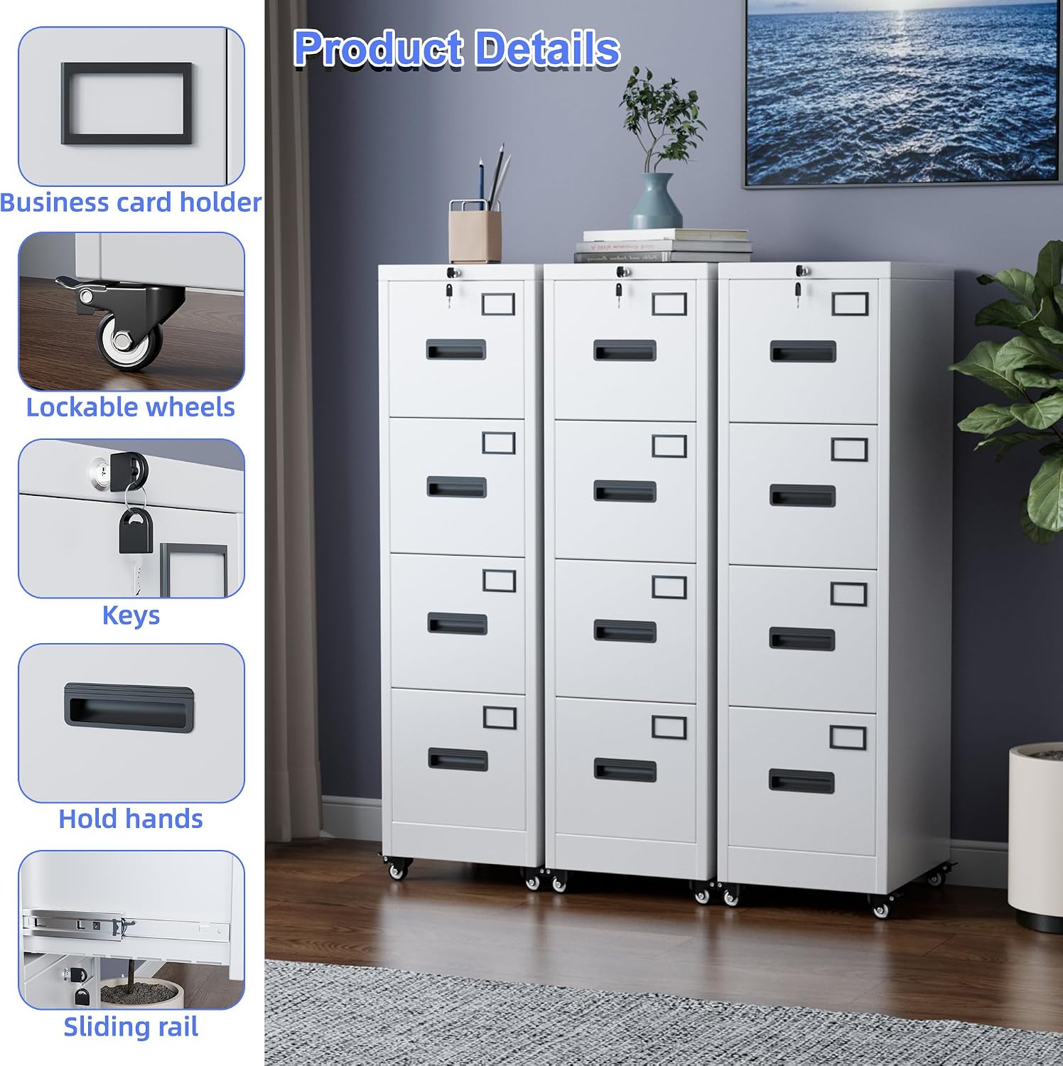 4 Drawer File Cabinet With Loc – обзор и цена Office Furniture Dimensions
