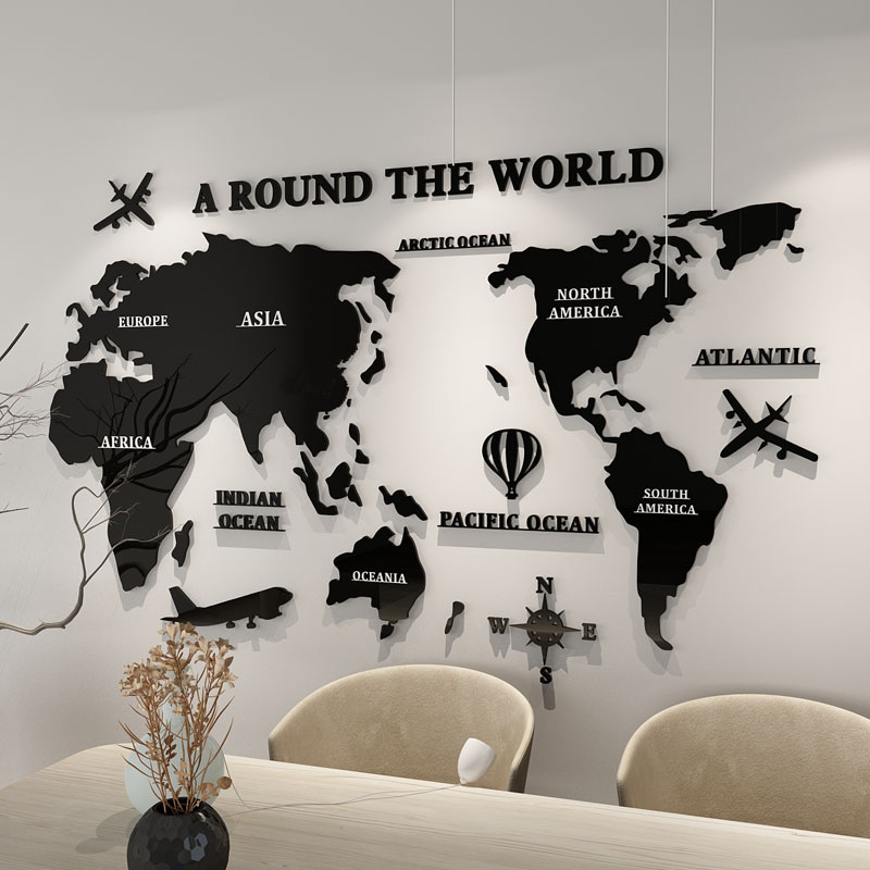 3D Color World Map Acrylic Wal – обзор и цена Office Furniture World
