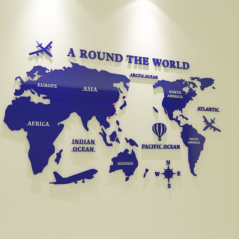 3D Color World Map Acrylic Wal – обзор и цена Office Furniture World