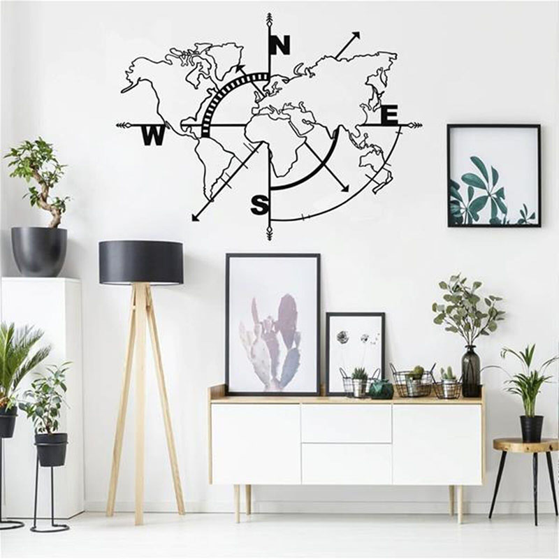 Large World Map Compass Car Wa – обзор и цена Office Furniture World