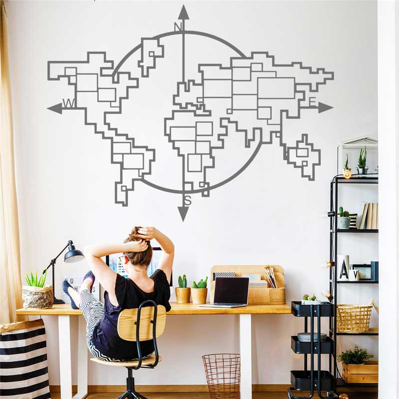 Geometric World Map Compass Vi – обзор и цена Office Furniture World