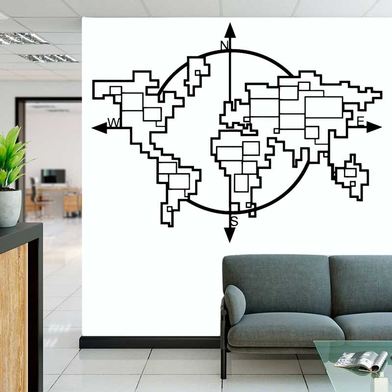 Geometric World Map Compass Vi – обзор и цена Office Furniture World