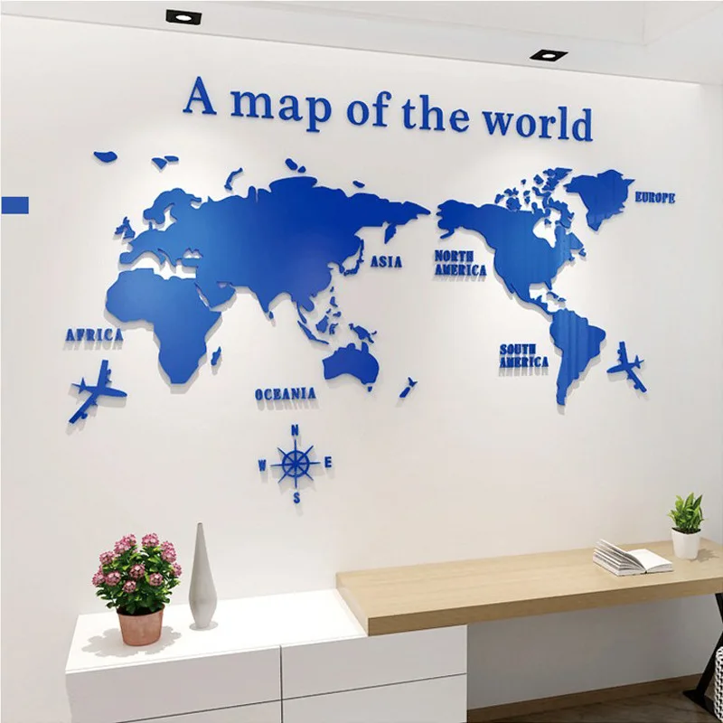 World Map Acrylic 3D Solid Cry – обзор и цена Office Furniture World