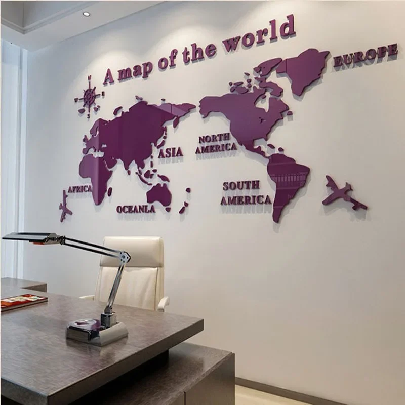 World Map Acrylic 3D Solid Cry – обзор и цена Office Furniture World