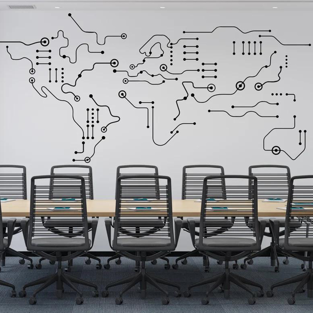 Circuit Board World Map Office – обзор и цена Office Furniture World
