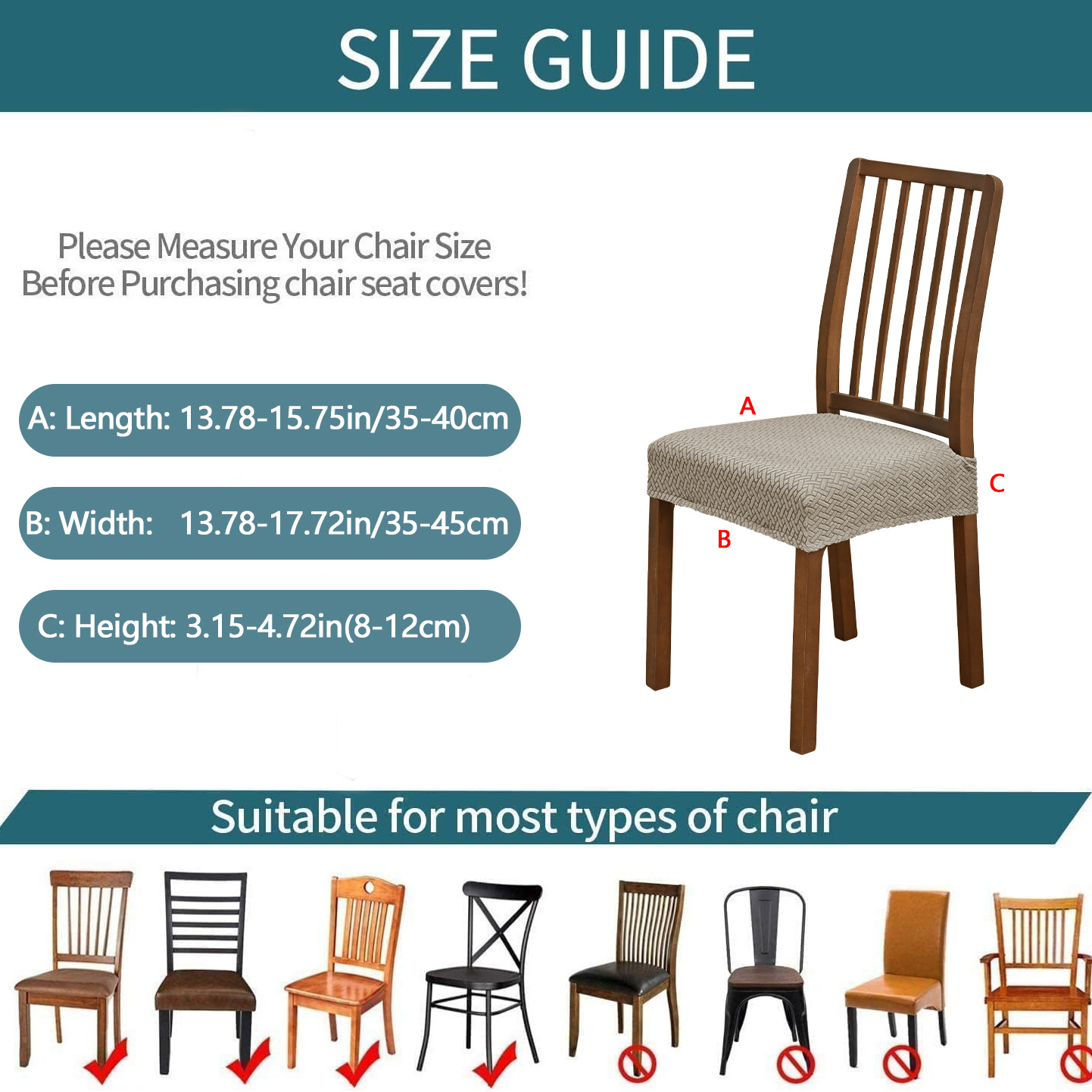 1pc/4pcs/6pcs Non-slip Striped – обзор и цена Visitor Chair Padded