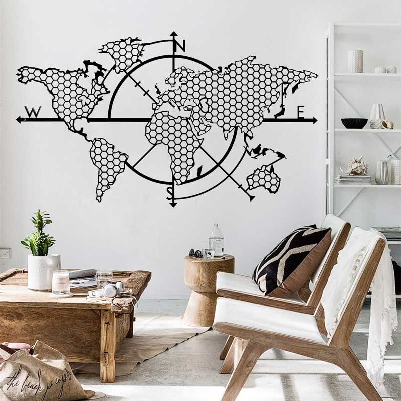 Honeycomb Geometric World Map  – обзор и цена Office Furniture World