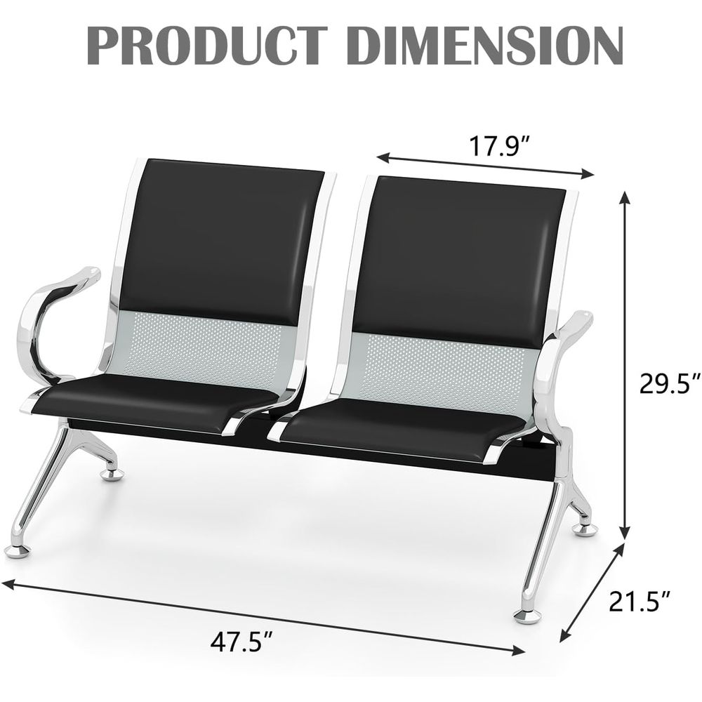 Padded PU Leather Waiting Room – обзор и цена Visitor Chair Padded