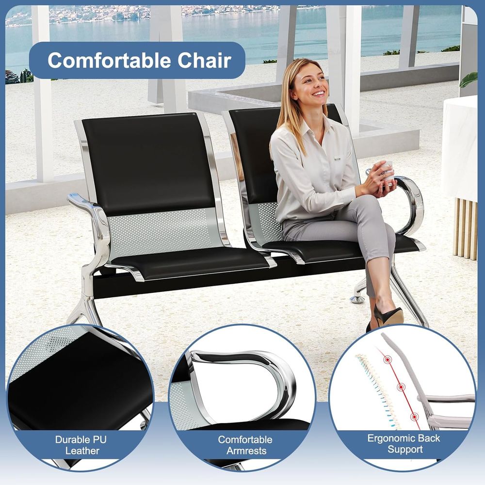 Padded PU Leather Waiting Room – обзор и цена Visitor Chair Padded