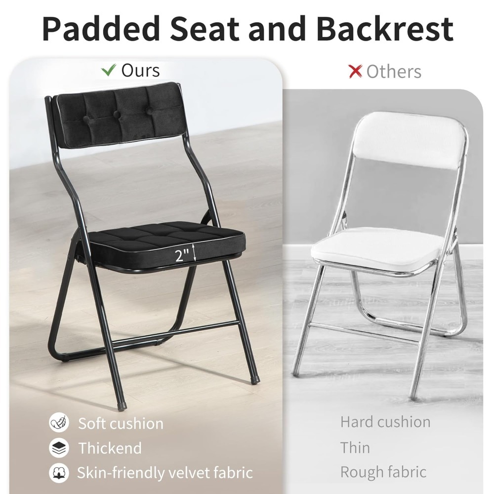 Padded Folding Chairs 4 Pack - – обзор и цена Visitor Chair Padded
